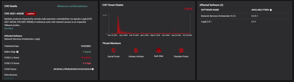 A detailed view of a vulnerability with a CISA Known Exploit Vulnerability tag