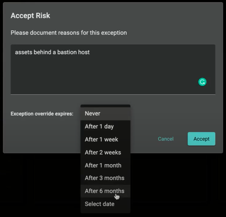 Accept Risk