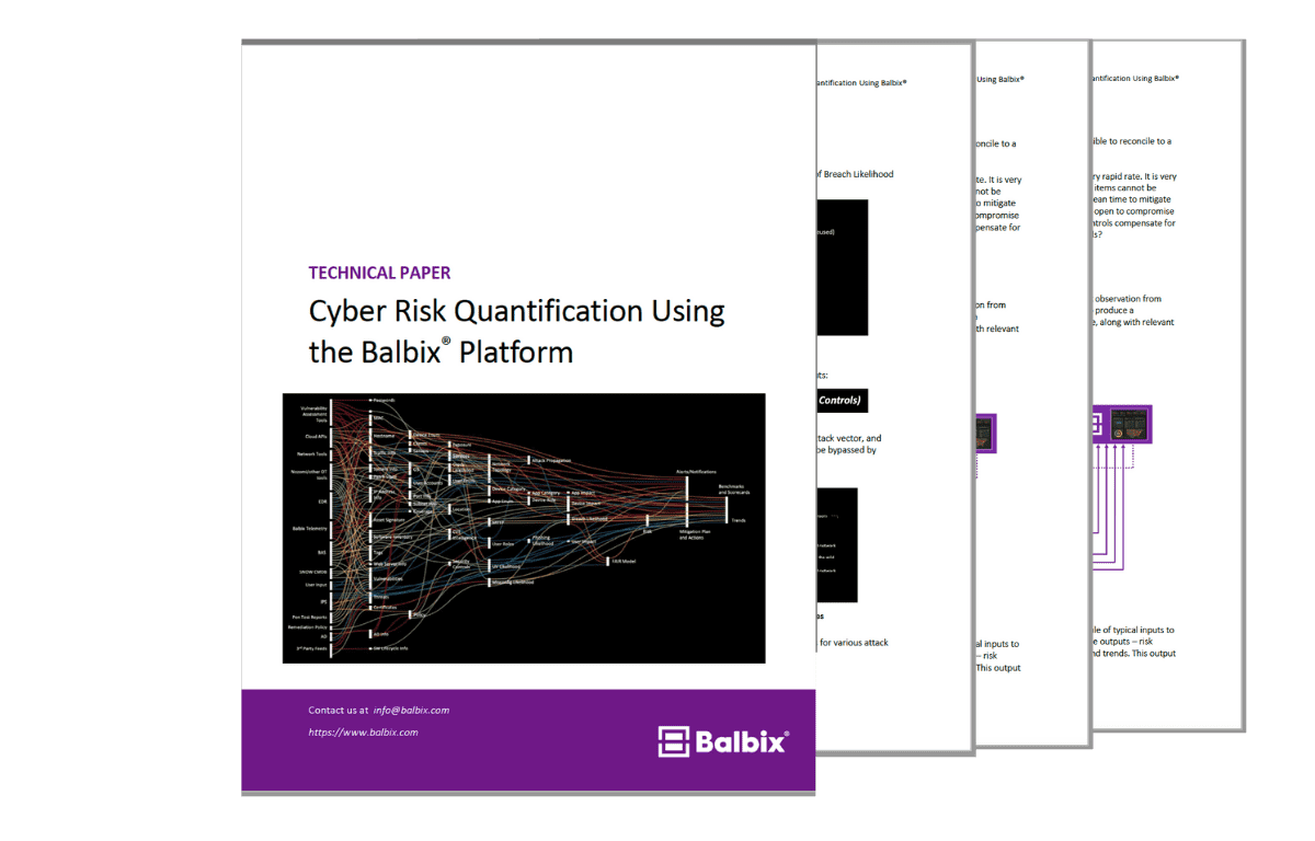 Automated Cyber Risk Quantification Using the Balbix Platform