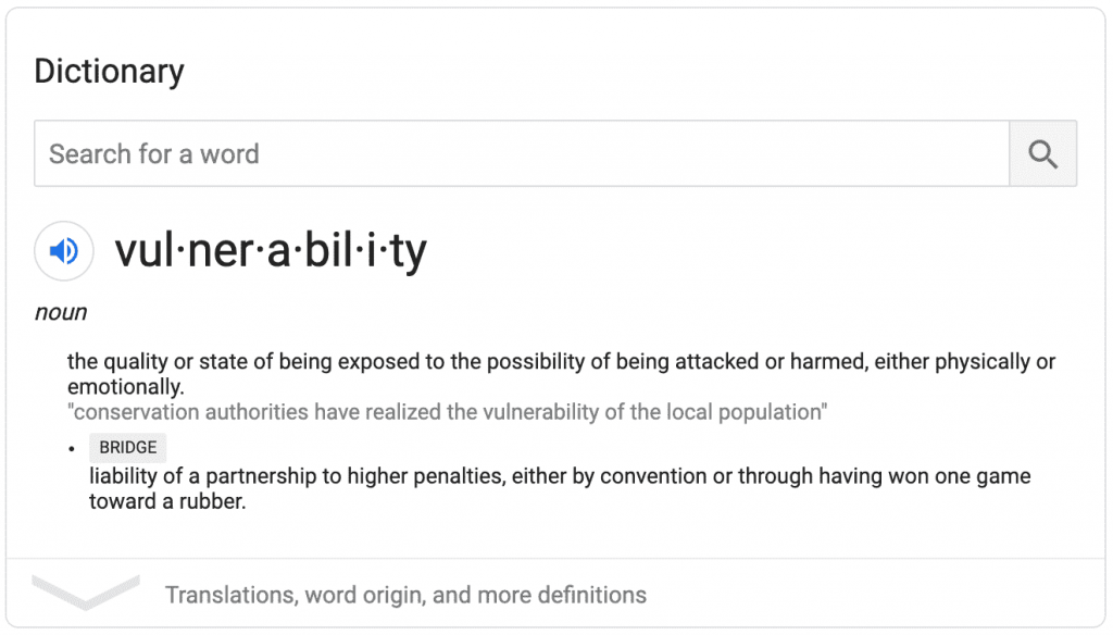 definition of a vulnerability