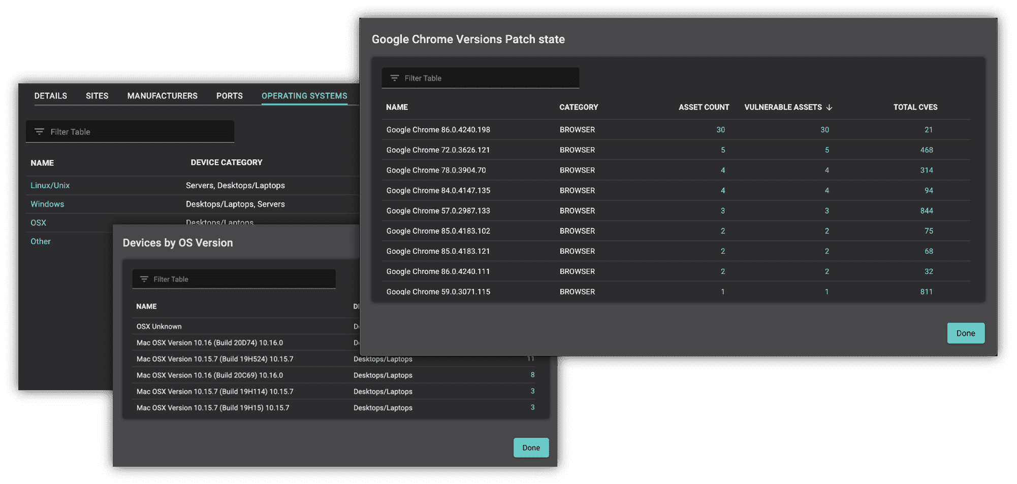 Asset inventory softwares installed